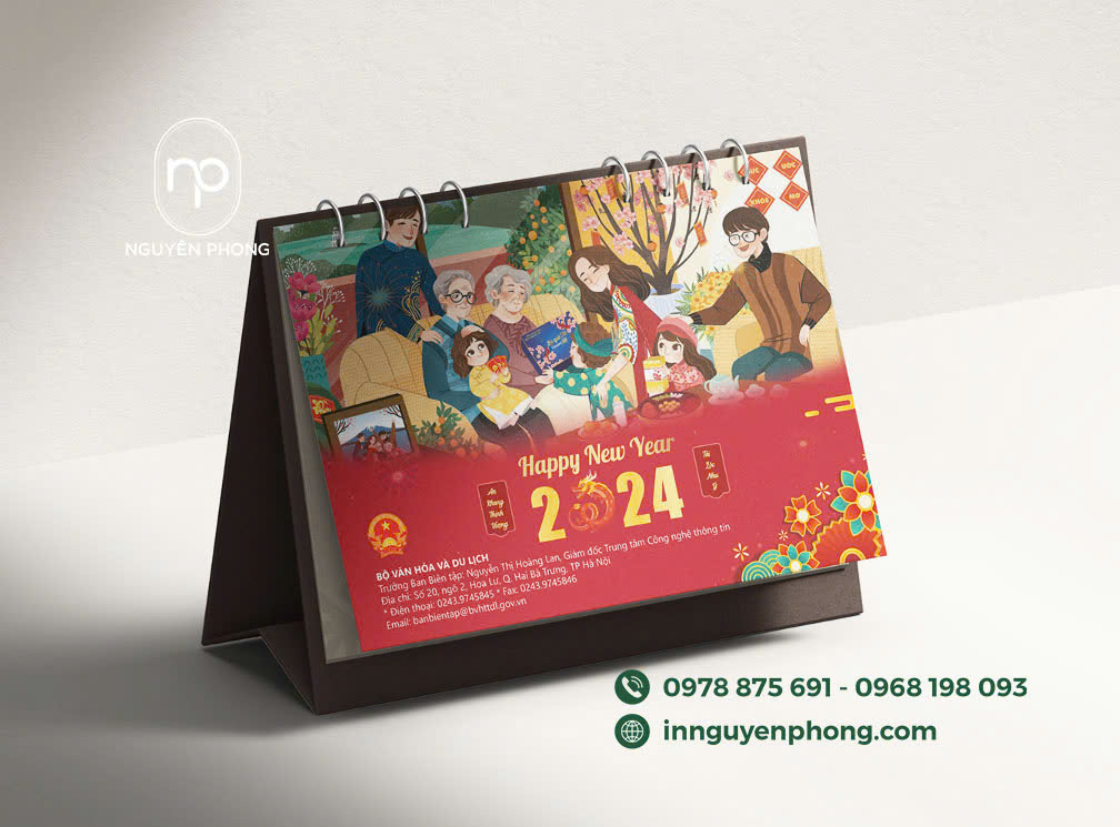 Chất liệu để sản xuất lịch để bàn rất đa dạng